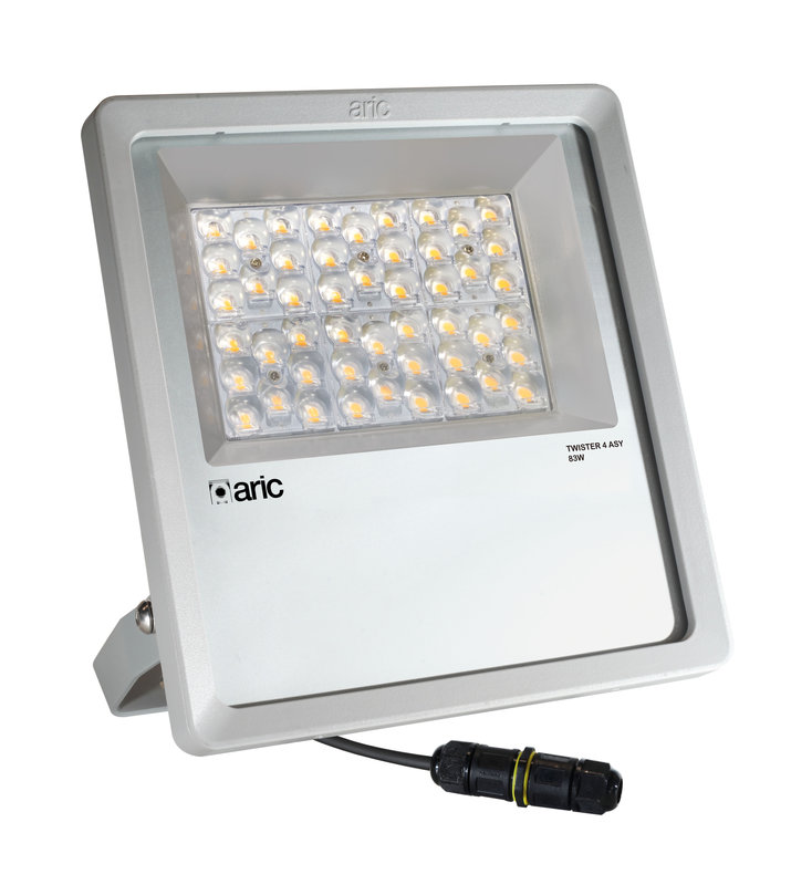 [ARIC-51698] ARIC 51698 - Twister 4 Asy Gris 83W 3000K Ip66 Ik08, Asy 125°X65, 10050Lm 50000H