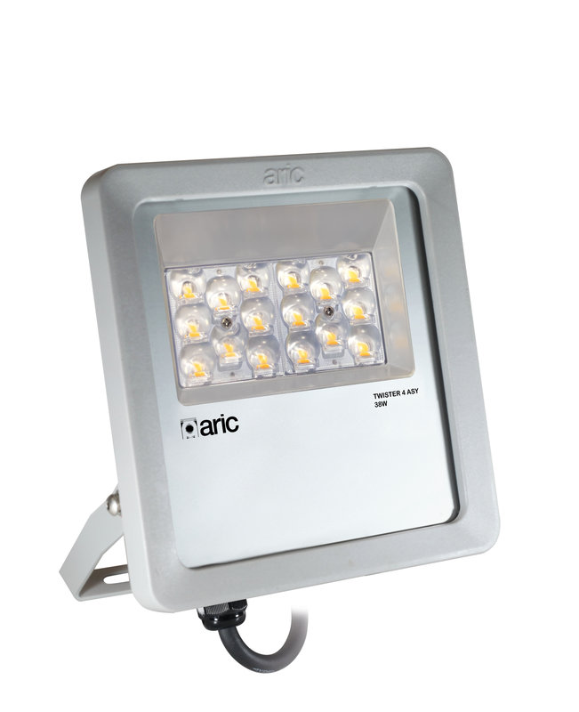 [ARIC-51696] ARIC 51696 - Twister 4 Asy Gris 38W 3000K Ip66 Ik08, Asy 125°X65, 4400Lm 50000H