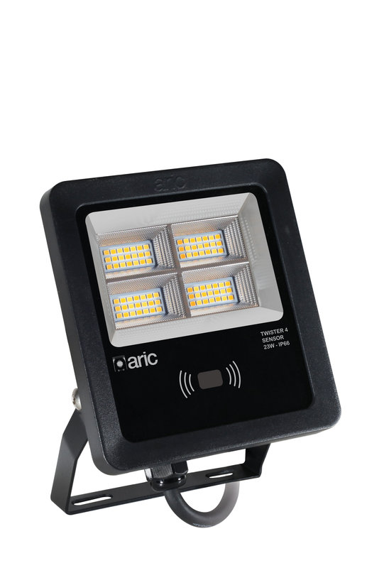 ARIC 51693 - Twister 4 Sensor Noir 23W 3Cct Ip66 Ik08 2200K/3000K/4000K 3340Lm 90° 50000H