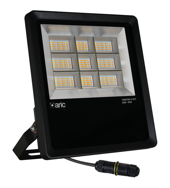 [ARIC-51689] ARIC 51689 - Twister 4 Noir 83W 3Cct Ip66 Ik08 2200K/3000K/4000K 12870Lm 90° 50000H