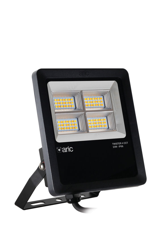 ARIC 51686 - Twister 4 Noir 23W 3Cct Ip66 Ik08 2200K/3000K/4000K 3570Lm 90° 50000H