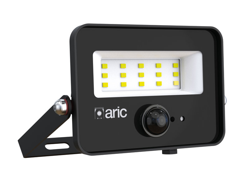 ARIC 51306 - Wink 2 Pir Sensor - Proj. Ext. Ip65 Ik08, Noir, Led 110° 10W 4000K 1050Lm