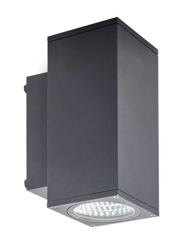 [ARIC-51546] ARIC 51546 - Axo Led Carre -Appl. Mur Ext. Ip65 Ik07, Graphite, Led 2X10W 60° 3000K 2X750Lm