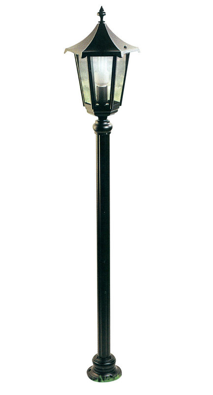 ARIC 3048 - Monaco - Lant. Mat Ip43 Ik02, Noir, E27 100W Max., Ampoule Non Incl., Haut.1,16M