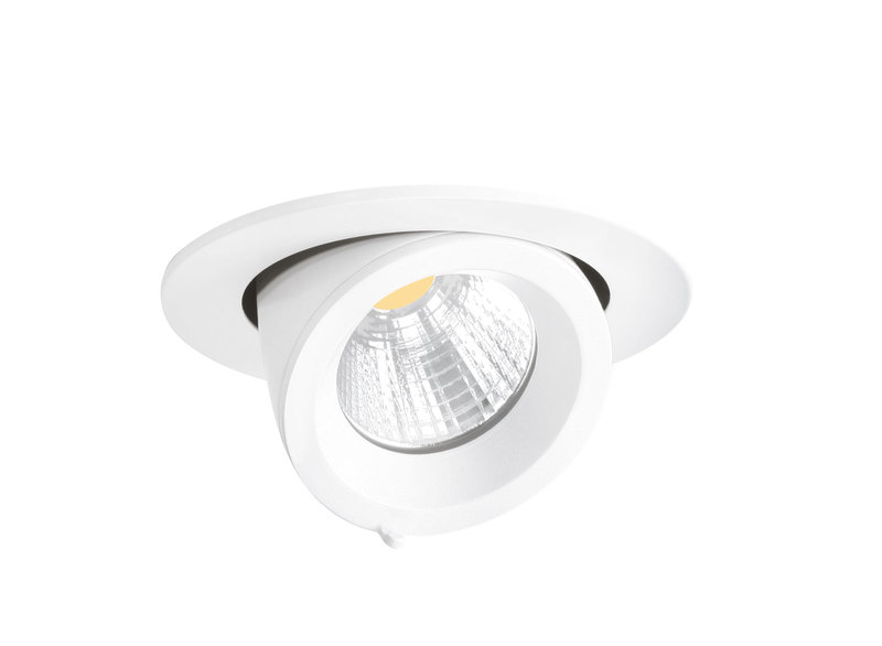 ARIC 50123 - Randy 1 - Downlight Rond, Orientable, Blanc, 50°, Led Intég 14,4W 4000K 1300Lm