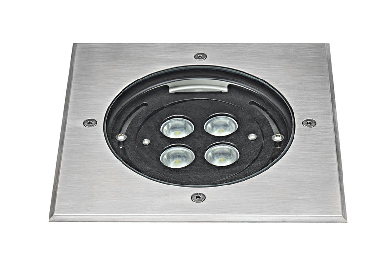ARIC 50668 - Tecnisol 150 - Enc.Sol Ext. Ip67 Ik10, Carré, Inox, Led 12W 10° 3000K 700Lm