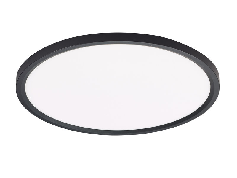 ARIC 51478 - Plafonnier Romi Rond Led Cct : 3000K / 4000K / 6500K 48W 3150Lm 30000H Noir