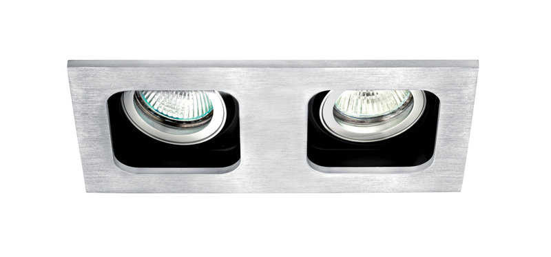 ARIC 4723 - Square 100-12 - Encastré Gu5,3, Rectang., Orient. Et Basc., Alu, Ampoule Non Incl.