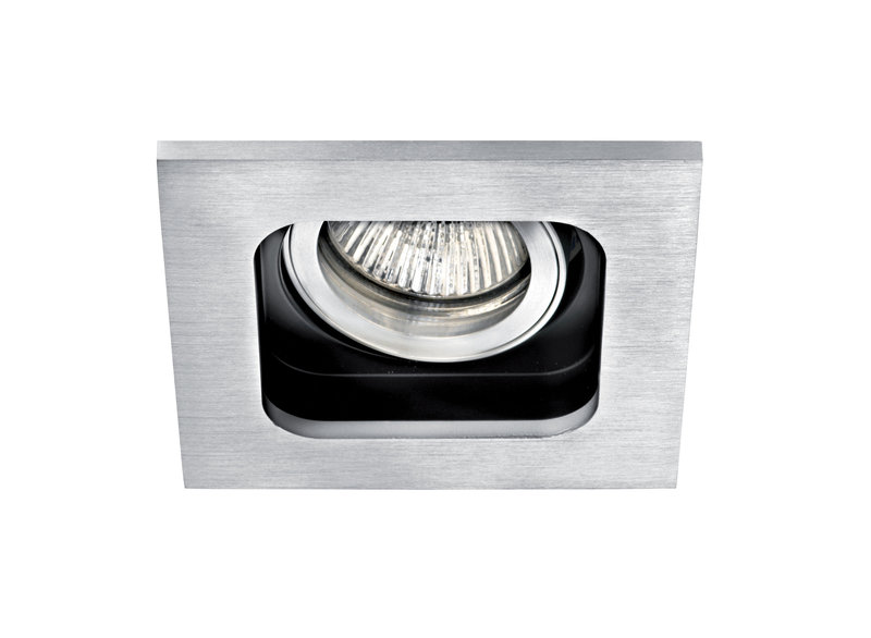 ARIC 4669 - Square 50-12 - Encastré Gu5,3, Carré, Orientable Et Basc., Alu, Ampoule Non Incl.