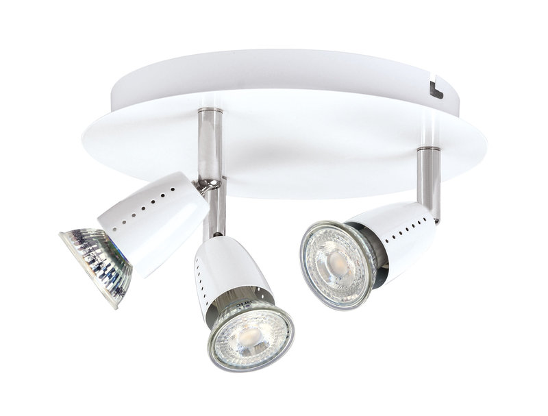 [ARIC-4665] ARIC 4665 - Ecco P3 - Plafonnier 3 Spots Gu10 50W Max., Blanc, Lpes Non Incl.