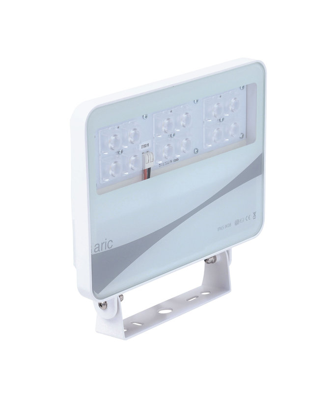 ARIC 50281 - Sunset - Proj. Ext. Ip65 Ik08, Blanc, Angle 25°, Led Intég. 50W 3000K 3300Lm