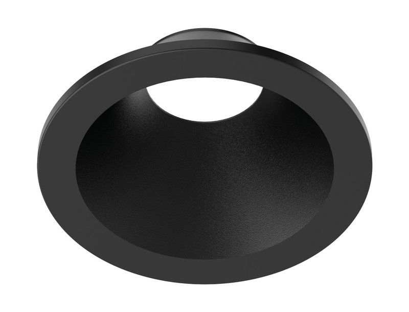 ARIC 51844 - Collerette Métal Aimantée Pour Encastré Ef4, Ronde, Couleur : Noir