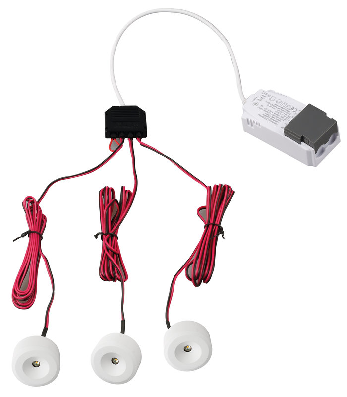 ARIC 51842 - Kit 3 Spots S40 Alu Blanc Led 6,5W 3X90Lm 3000K 50000H Dimmables