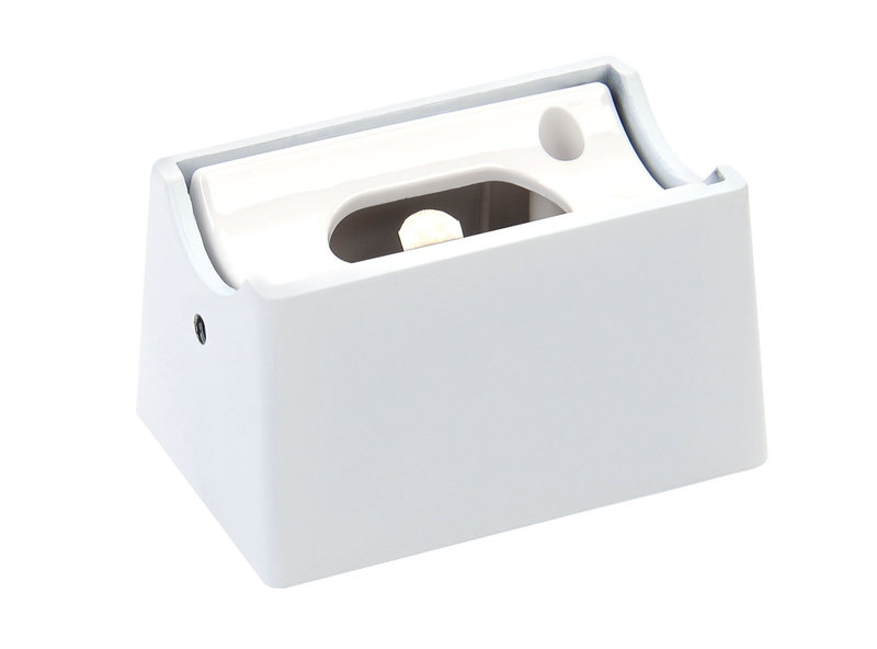 ARIC 51202 - Elasto Led 2 - Appl. Mur Minimaliste Avec Tube S14D Led Fourni, Métal Blanc