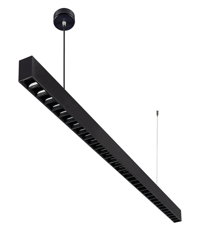 ARIC 51469 - Linear 2 -Susp. 1,4M Up&Down Ugr16 56W 3000K 3100/2600Lm 50000H, Noir, Dim Dali