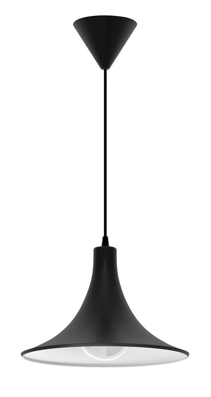 [ARIC-4173] ARIC 4173 - Suspension Déco Cymba E27, Noir/Blanc, Ampoule Non Fournie