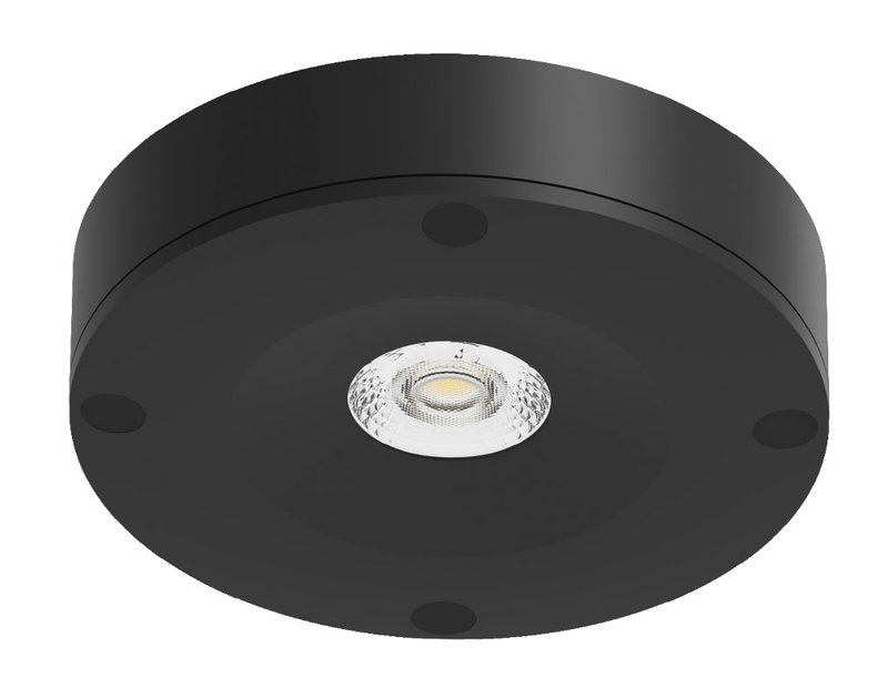 ARIC 51950 - Plafonnier Elios Ip65 Ik08 Led Cct 3000/4000K 5,5W 40° 550Lm Ugr22 50000H, Noir