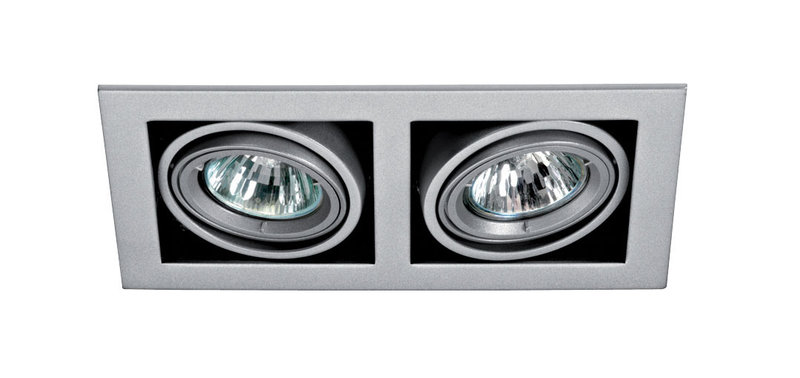 ARIC 4181 - Quadra 110 - Encastré Gu5,3, Orientable Et Basc., Gris, Ampoule Non Incl.