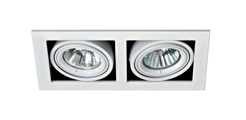 ARIC 4171 - Quadra 110 - Encastré Gu5,3, Orientable Et Basc., Blanc, Ampoule Non Incl.