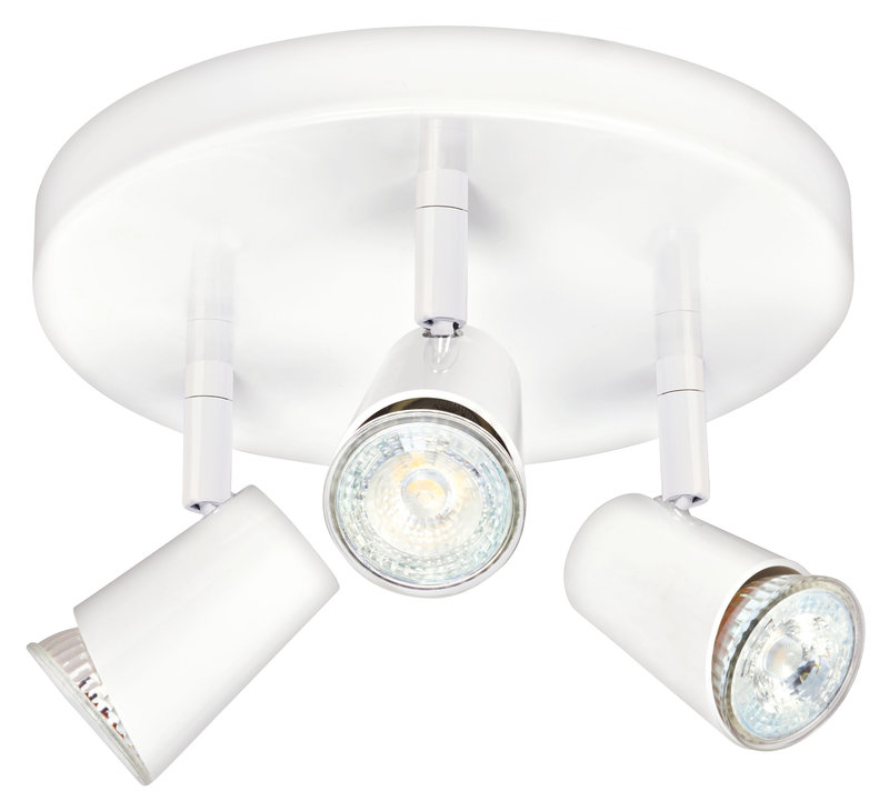 ARIC 4151 - Judy P3-Plafonnier 3 Spots Gu10, Blanc, A/Lpes Led 3,6W 3000K 400Lm Dimm. Incl