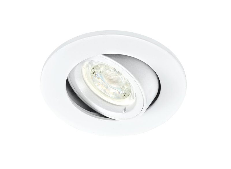 ARIC 50735 - Dlt-Iso 90 - Encastré Gu10 Bascul., Blanc, Recouvrable, Re2020, Ampoule Non Incl.
