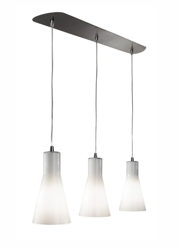ARIC 4178 - Diana 140 - Suspension Triple E27, Ø140Mm, Verre Opale, Ampoule Non Incl.
