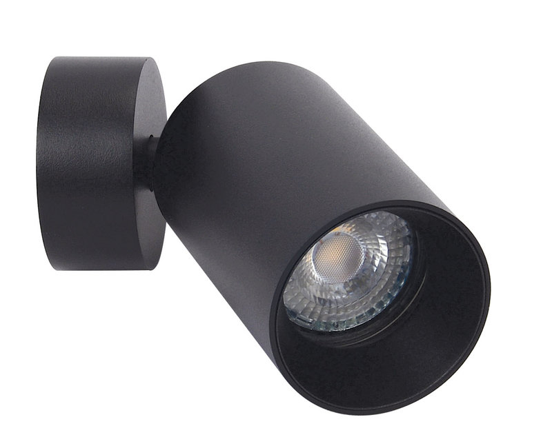 ARIC 51414 - Nolan 01 - Spot S/Patère, Noir, A/Ampoule Led 6,6W 3000K 680Lm Incl.