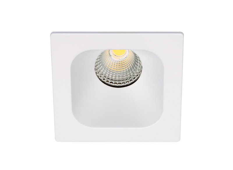 ARIC 50444 - Ivaro - Downlight Carré Fixe Blanc, Ip20/54, Led Intég. 30° 8,5W 4000K 850Lm.