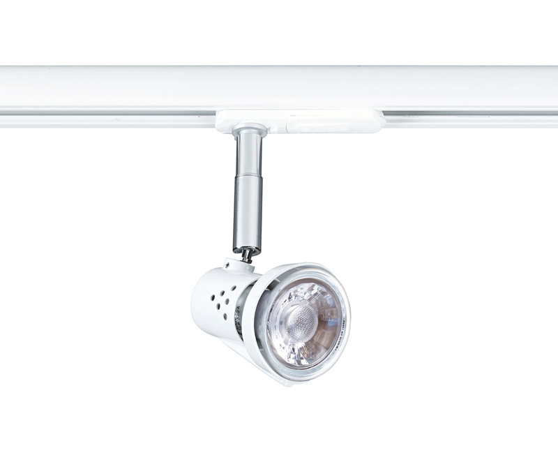 ARIC 0260 - Rubis 029 - Spot Rail 1 All. 029 Gu10, Blanc, A/Ampoule Led 4,2W 3000K 500Lm Incl