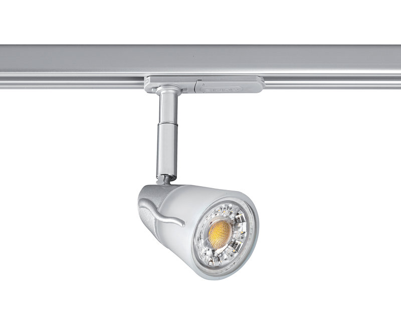 [ARIC-0325] ARIC 0325 - Diam 029 - Spot Rail 1 All. 029 Gu10, Gris, A/Ampoule Led 4,2W 3000K 500Lm Incl