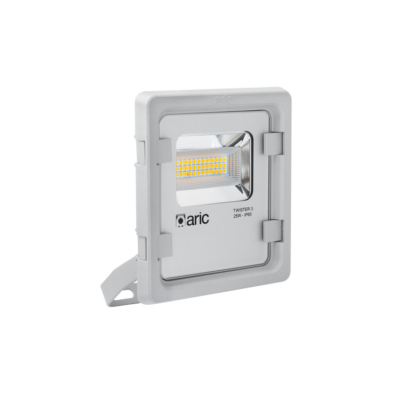 ARIC 50832 - Twister 3 - Proj. Ext. Ip65 Ik08, Gris, 90° Led Integ. 23.5W 4000K 3250Lm