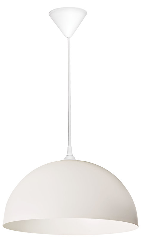 [ARIC-4207] ARIC 4207 - Como - Suspension E27 60W Max, Ø335Mm, Acier Blanc, Ampoule Non Incl.