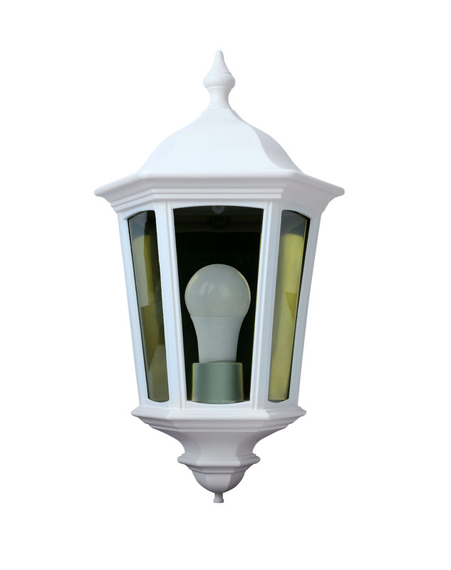 ARIC 1931 - Lizio - Applique Mur Ext. Ip44 Ik08, Blanc, E27 100W Max., Ampoule Non Incl.