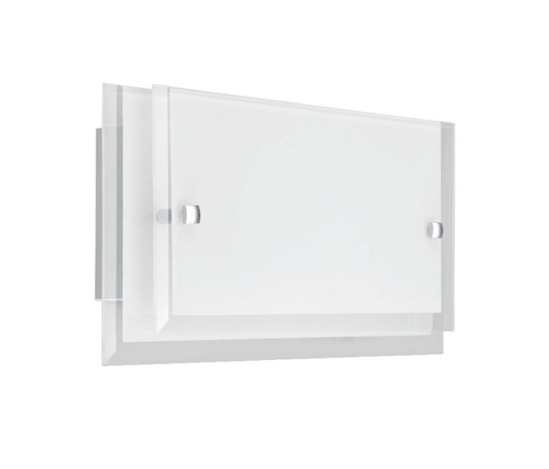 ARIC 3977 - Maggie - Applique Mur E27 60W Max, Rectang., Double Verre Opale, Ampoule Non Incl.