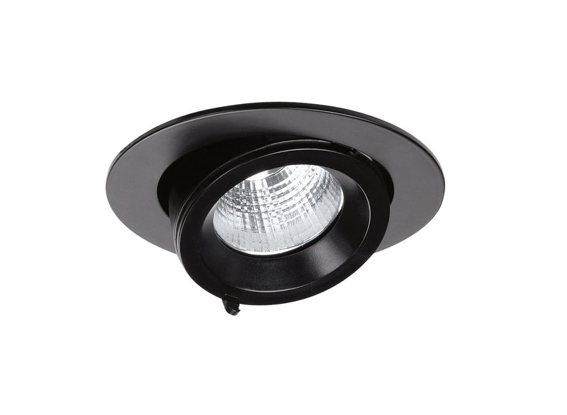 ARIC 51251 - Randy 1 - Downlight Rond, Orientable, Noir, 50°, Led Intég 10,4W 4000K 1200Lm