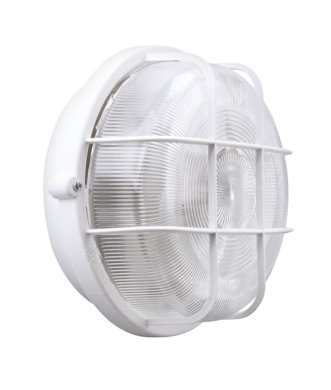 ARIC 3637 - Eco - Hublot Ext. Ip44 Ik06, Rond, Blanc, E27 100W Max., Ampoule Non Incl.