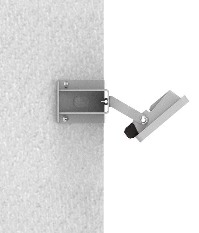 ARIC 51741 - Fixation Murale Pour Projecteur Twister 4 Pour Angle Extérieur, Gris