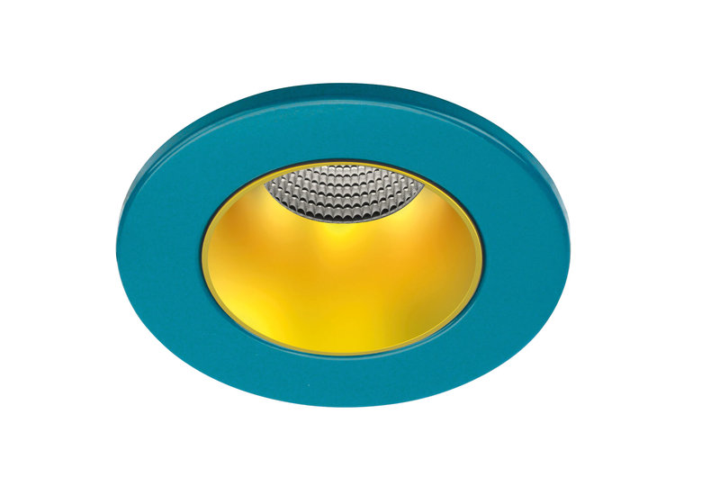 [ARIC-11034] ARIC 11034 - Collerette Pour Encastré Ef8 - Couleur Bleu Paon / Int. Noir - Fixation Aimantée