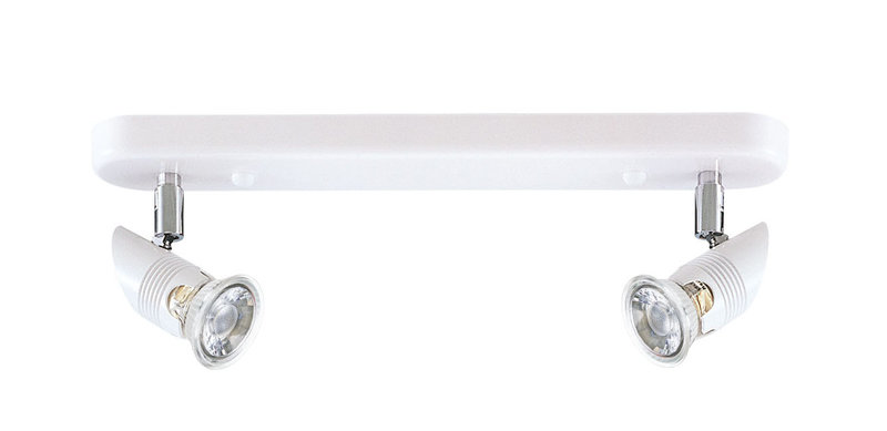 ARIC 0441 - Comete B2 - Plaf./Appl.Mur 2 Spots Gu10, Blanc, A/Lpes Led 4,2W 3000K 500Lm Incl