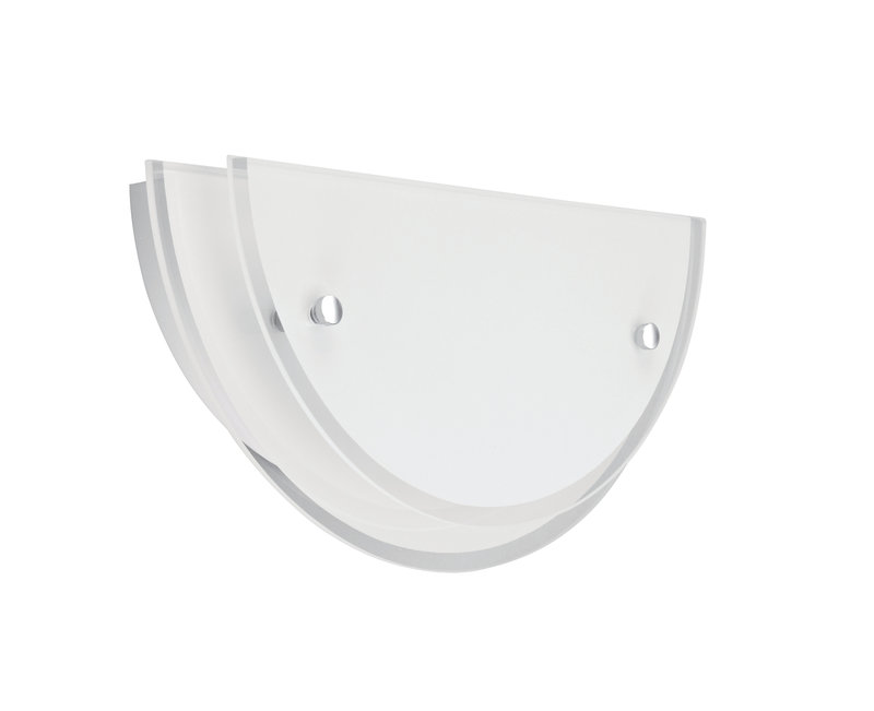 ARIC 3978 - Hill - Applique Mur E27 60W Max., Demi-Lune, Verre Opale, Ampoule Non Incl.