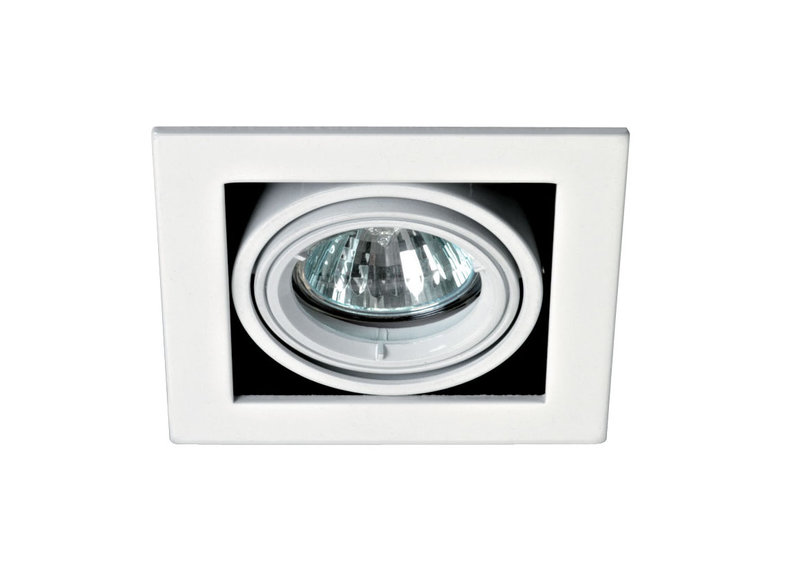ARIC 4170 - Quadra 110 - Encastré Gu5,3, Orientable Et Basc., Blanc, Ampoule Non Incl.