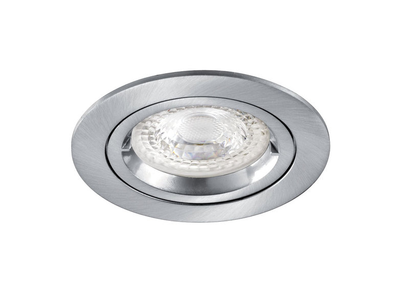 ARIC 50734 - Dlt-Iso 75 - Encastré Gu10 Fixe, Nickel, Recouvrable, Re2020, Ampoule Non Incl.