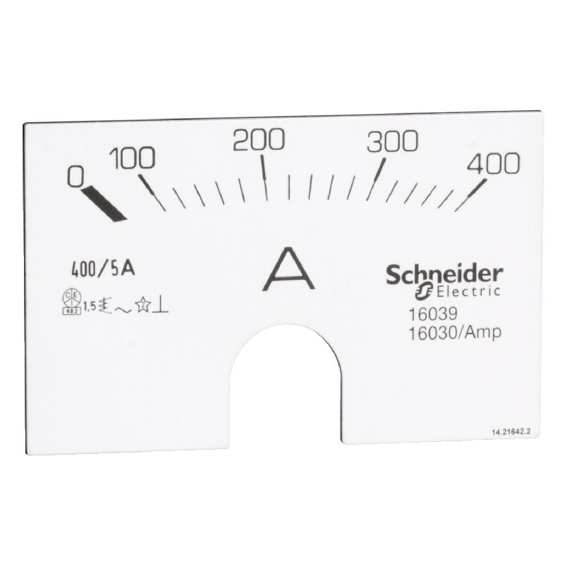 PowerLogic - cadran 0 à 400 A pour ampèremètre ana 16039