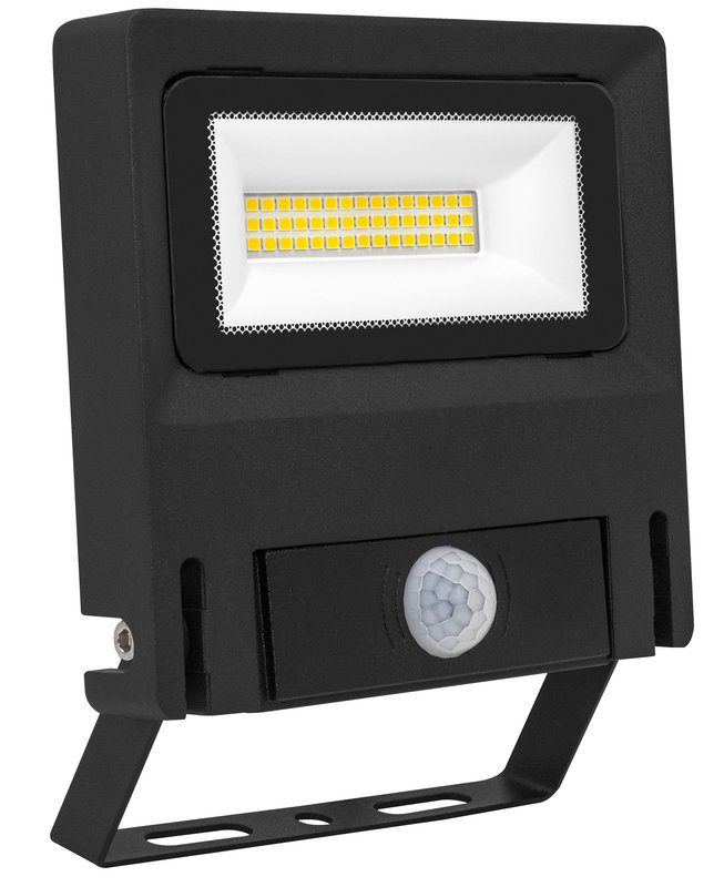 ARIC 50785 - Michelle - Proj. Ext. Ip65 Ik08 Noir 110° Led Intég. 30W 3000K + Détecteur Pir