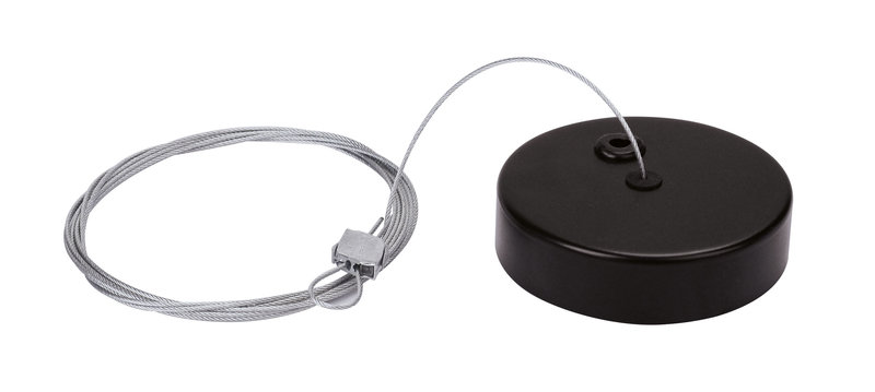 [ARIC-50012] ARIC 50012 - Kit De Suspension Pour Lexa : Patère Acier Noir Et Filin Acier