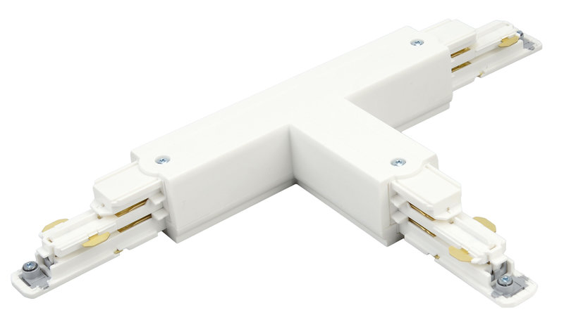 ARIC 16154 - Connecteur En T Pour Rail Dali 023 - Terre Externe - Droite - Blanc