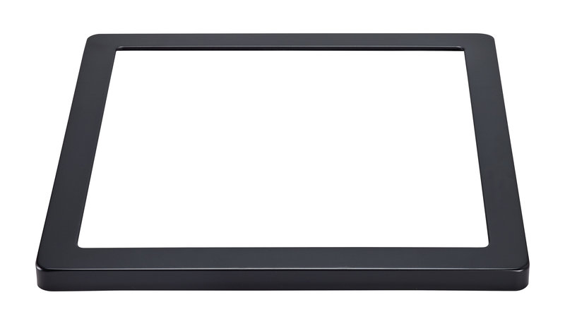 ARIC 51558 - Collerette Pour Encastré Universal 18 Carre - Couleur Noir - Fixation Par Clip
