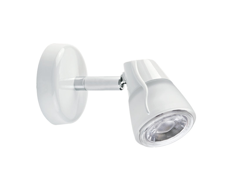 ARIC 1381 - Diam 01 - Spot Sur Patère Gu10, Blanc, A/Ampoule Led 4,2W 3000K 500Lm Incl