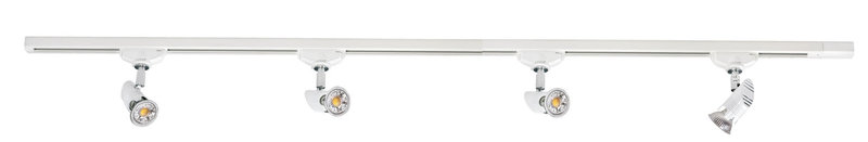 ARIC 0327 - Comete - Rail 1 All.029 + 4 Spots Gu10 Blanc, A/Lpes Led 4,2W 3000K 500Lm Incl