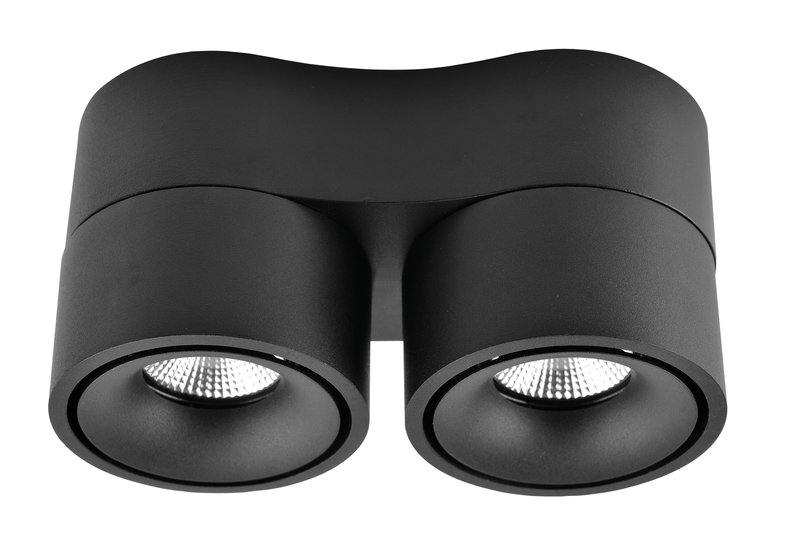 ARIC 51447 - Applique Tahiti Noir Orientable 2X12,3W 50000H 36° 1900Lm Cct 2700-3300-4000K